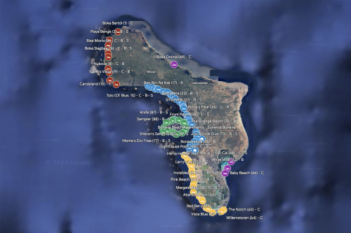Duiklocatiekaart Bonaire