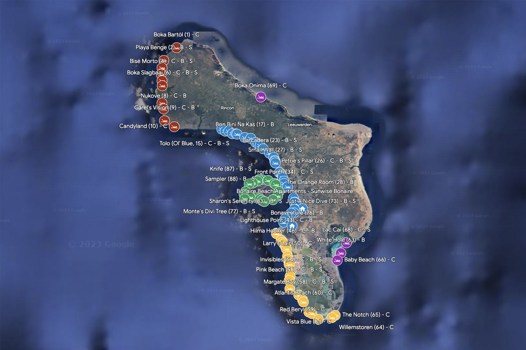 Bonaire Dive Sites Map: a journey through underwater wonderland