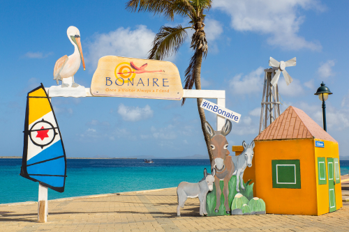 De boulevard op Bonaire