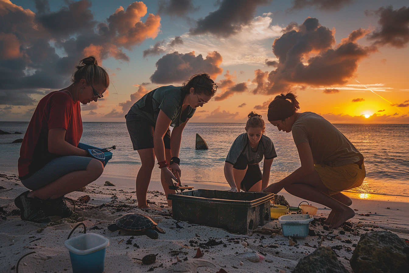 Vrijwilligers helpen zeeschildpadden op Bonaire