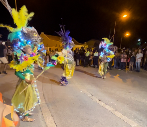 Carnival on Bonaire in the dark